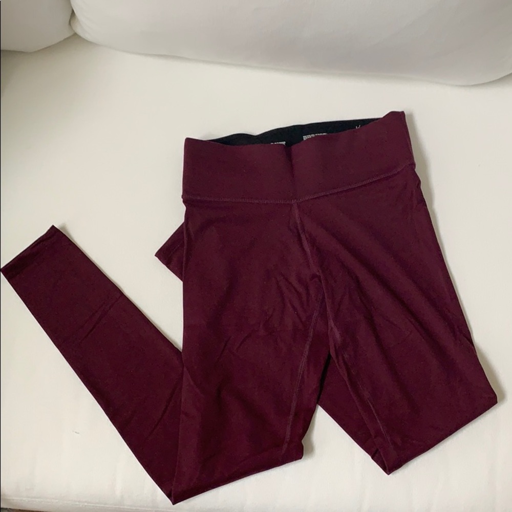 PINK Victoria’s Secret burgundy leggings, size XS